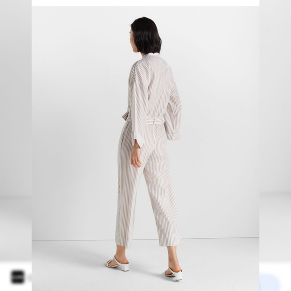 *SOLD* NWT Club Monaco jumpsuit long sleeved white striped sz 4 - Picture 2 of 5